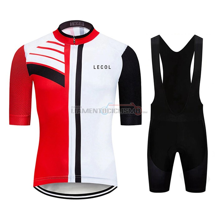 Abbigliamento Ciclismo Le Col Manica Corta 2020 Nero Bianco Rosso